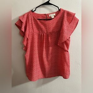 Red and White Polka Dot Blouse